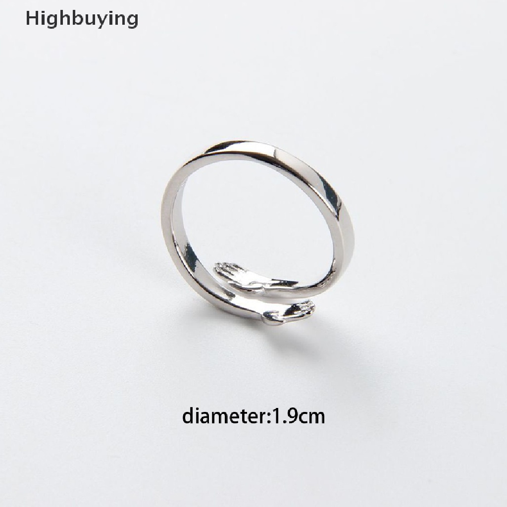 Hbid Cinta Peluk Adjustable Ring Cincin Fashion Lady Open Ring Perhiasan Hadiah Untuk Pecinta Glory