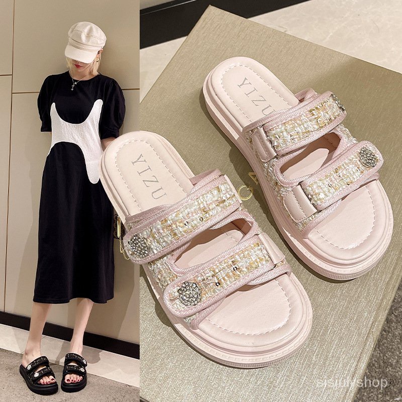 [✅BISA COD]  #Sisjuly# Sandal wanita sandal olahraga bawah tebal baru sandal olahraga fashion sandal