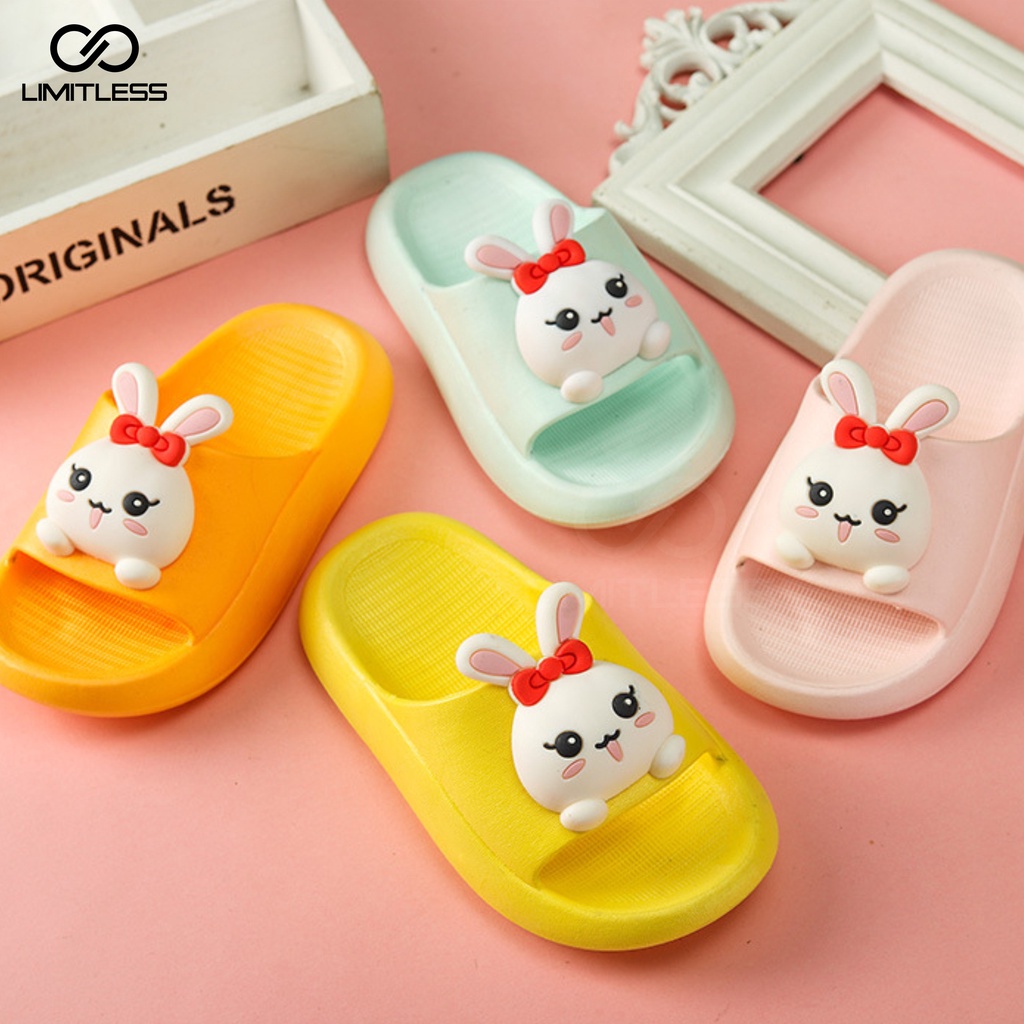 Sandal Selop Anak Perempuan Laki Laki Terbaru Sandal Anak GUMMY Jibbitz Lucu Sendal Slop Anak Unisex