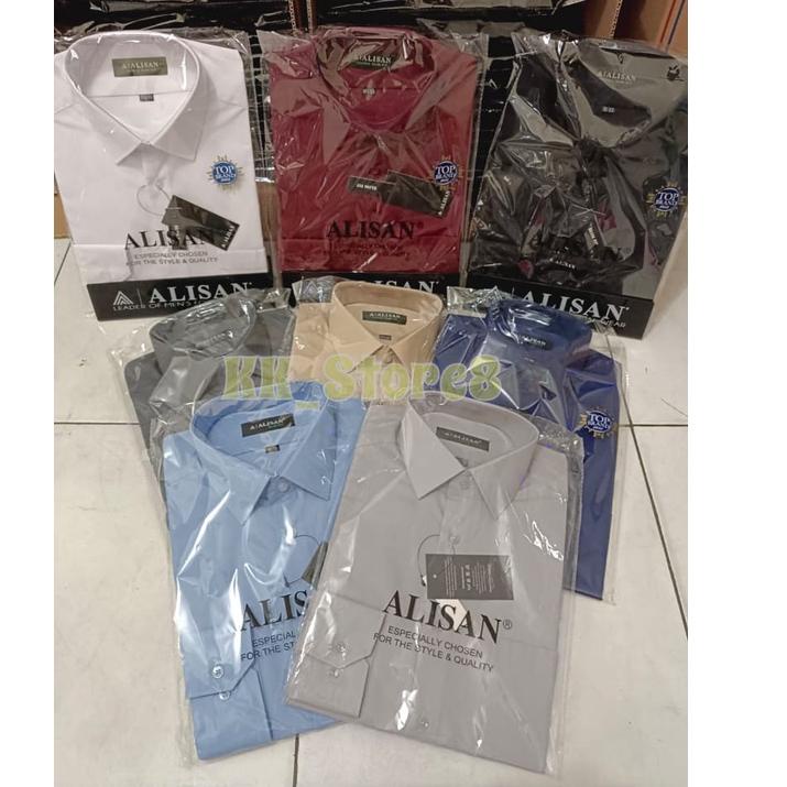 ➫ Kemeja ALISAN POLOS SLIMFIT lengan panjang (100% ORI) ➹