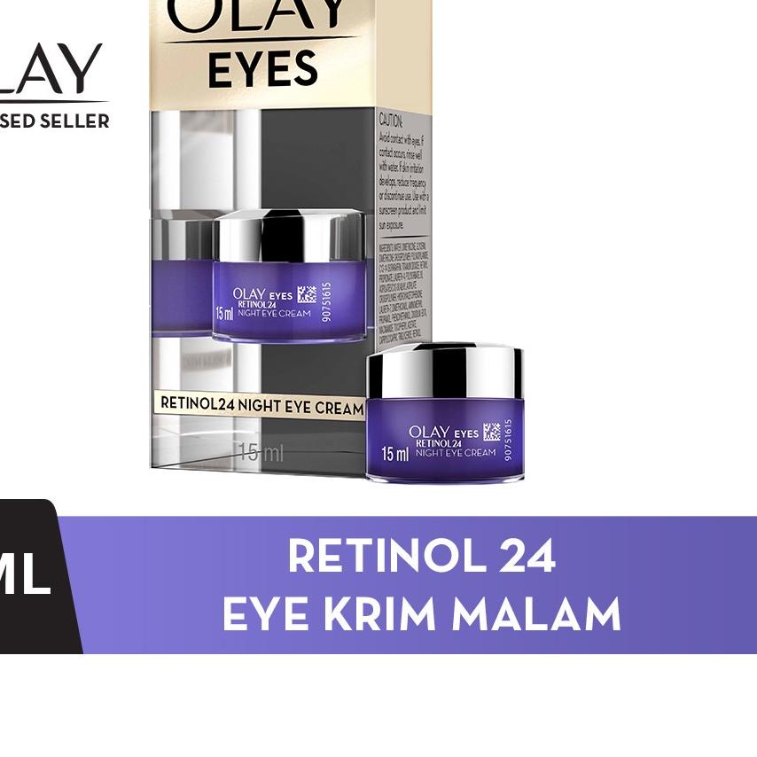 ★ Olay Krim Mata RETINOL 24 Anti Aging Skincare Malam, Eye Cream 15ml ۩