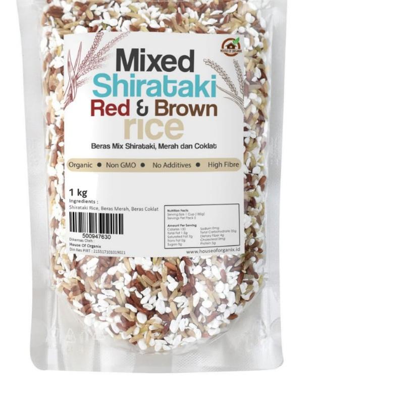 

➨ House Of Organix Mixed Shirataki , Red And Brown Rice 1 Kg ۩