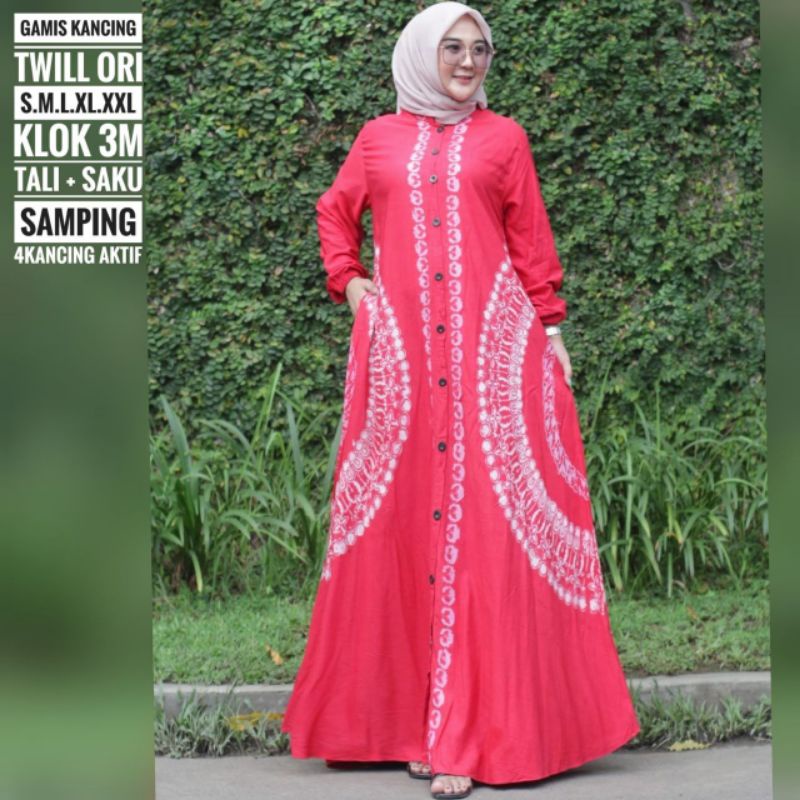 TWILL ORI SUPER //GAMIS SYAR'I//GAMIS BATIK//GAMIS KANCING