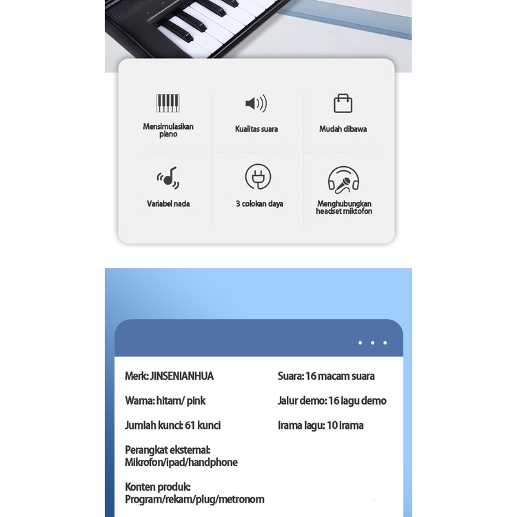 PO/Piano elektrik keybords pemula/61-kunci organ elektronik anak/organ elektronik siswa 61 keys piano/Pengiriman tanggal 15 oktober