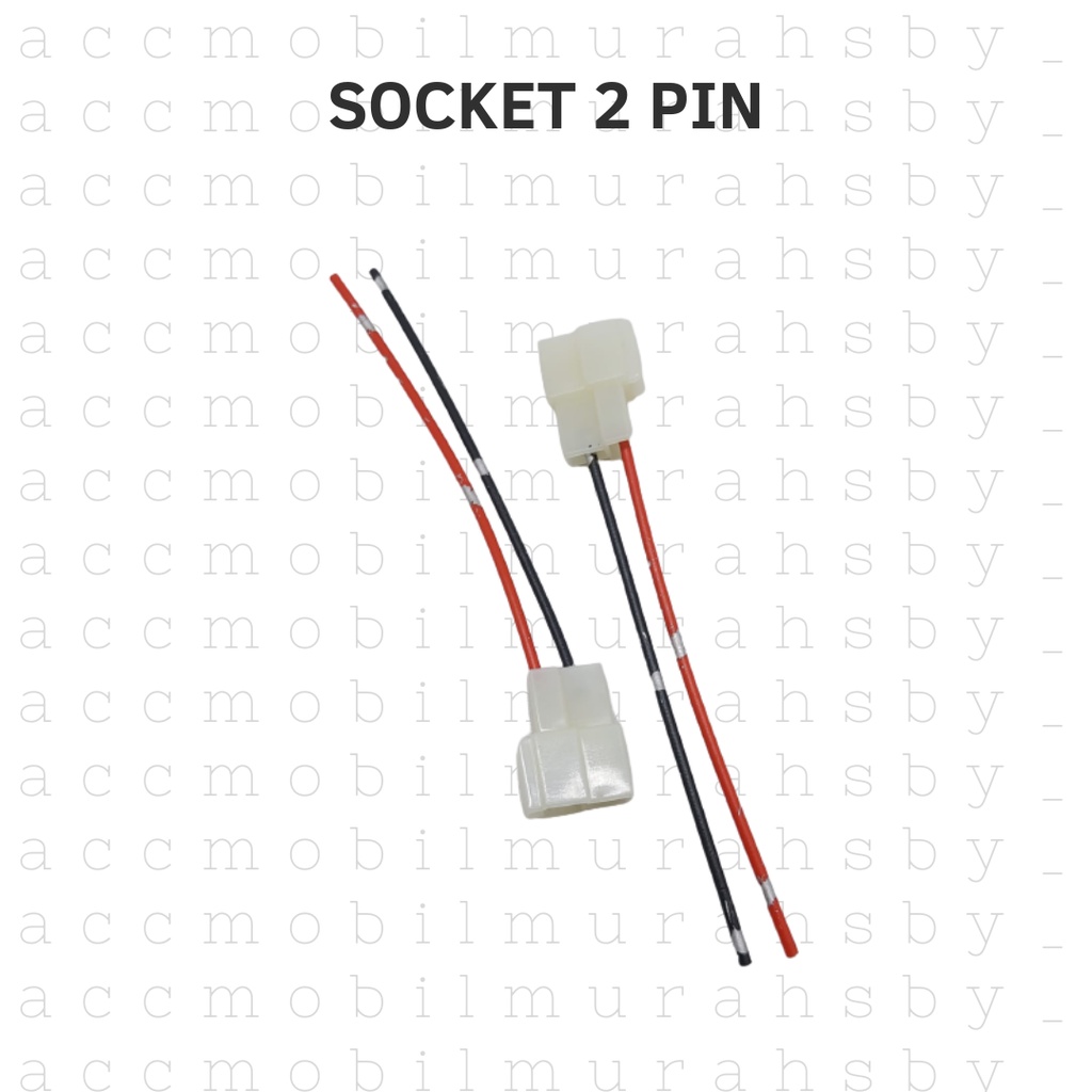 SOKET KONEKTOR / SOCKET SAMBUNG MOBIL MOTOR 2 PIN + KABEL - 2PIN CEWEK