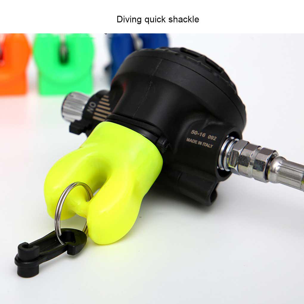 Huit Mouthpiece Holder Warna Cerah Mudah Mencari Menyelam Cepat Belenggu Ketahanan Korosi Panggung Regulator Olahraga Menyelam