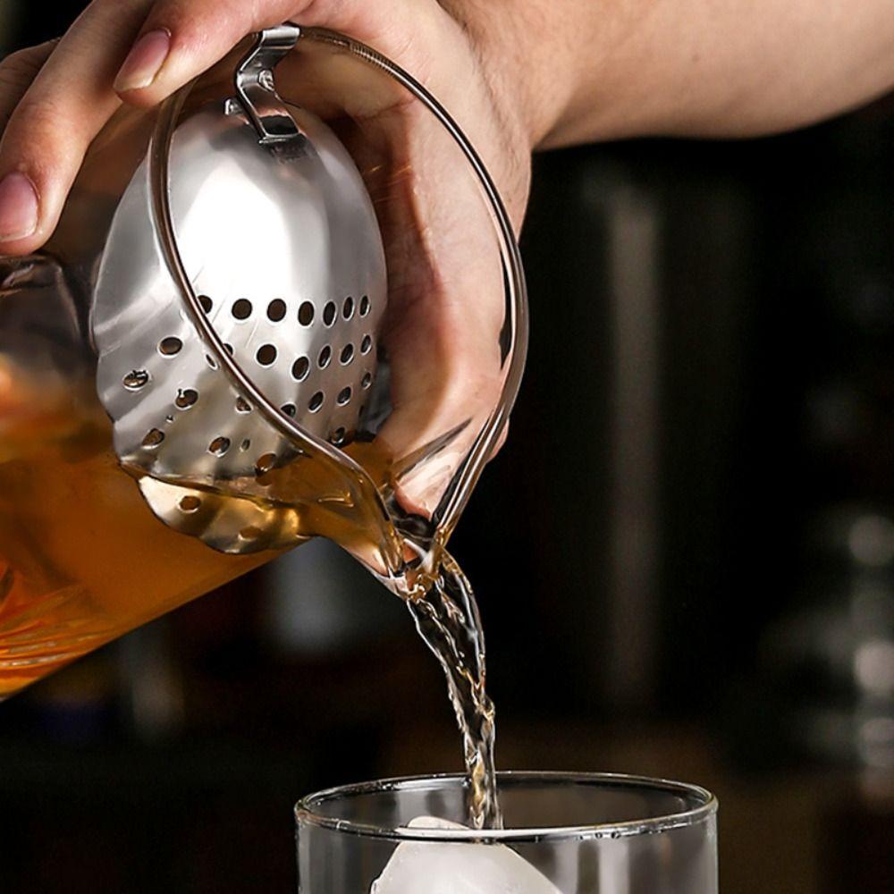 [Elegan] Julep Bar Saringan Dapur Cepat Tiriskan Stainless Steel Shell Shaped Barware Es Batu Filter