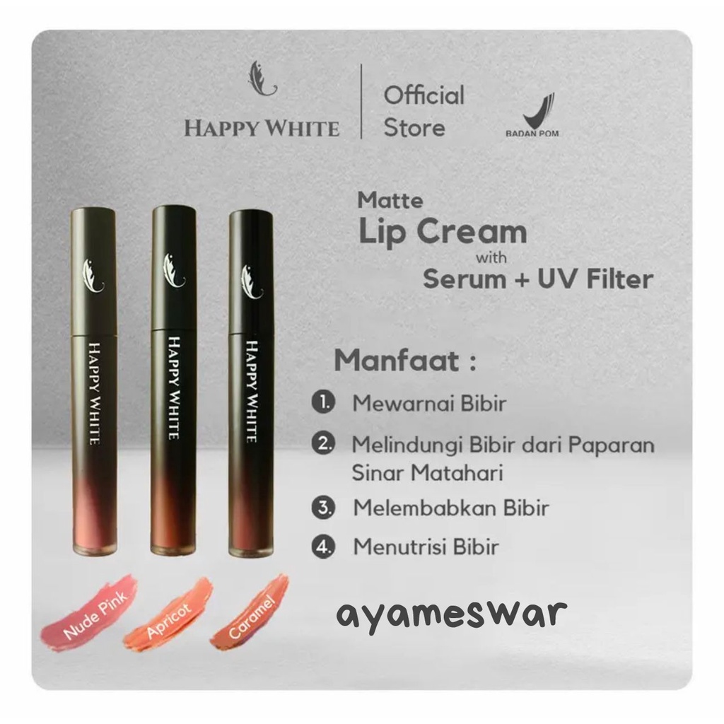 LIPCREAM MATTE LIPSERUM HAPPY WHITE