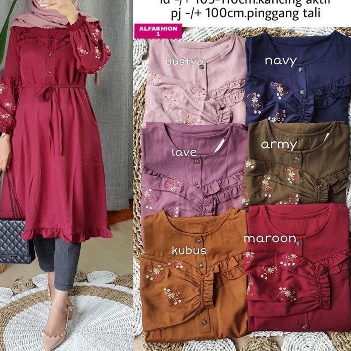 ֍ Queen Tunik 10 - Tunik Shakila Bordir Ld 110  Busui / R.13 -  ▲