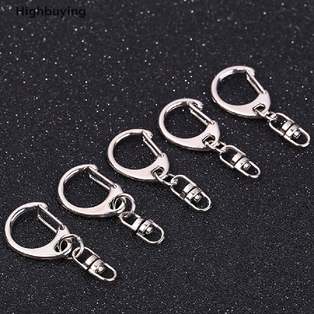 Hbid 10 Pcs DIY Dipoles Perak Keyring Keychain Split Ring Pendek Rantai Key Rings Glory