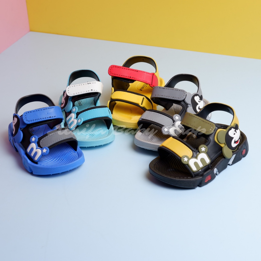 Sandal Gunung Bayi Anak Laki Lelaki Perempuan Cowok Cewek Sepatu Sendal Karakter Balita Kecil Umur 6 bulan 1 2 3 4 5 6 tahun Import XTJ-2310