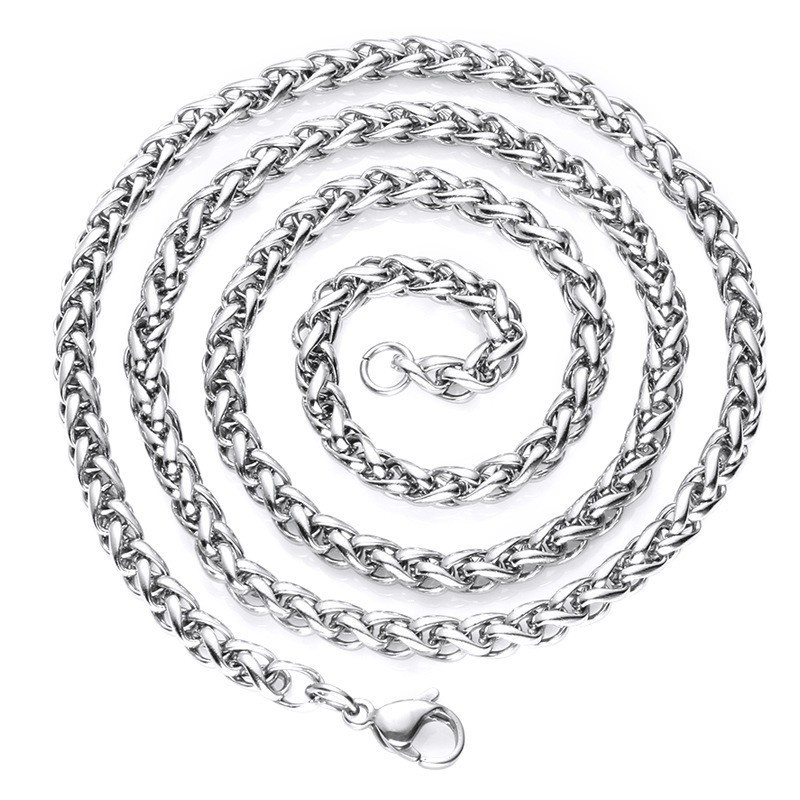 Kalung Jimat | Kalung Rantai Aksen Mutiara | Kalung Bahan Stainless Steel | Kalung Bahan Titanium Steel | Rantai Gantung Tas | Rantai Twist Untuk Keranjang Bunga