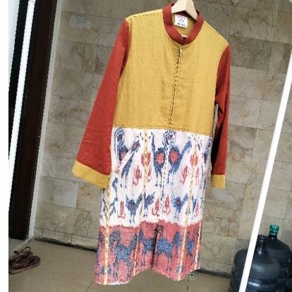 Baju Batik Tunik Motif Tenun