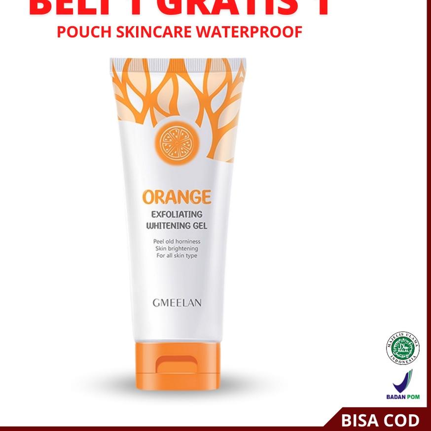 ❉ [ FREE GIFT ] GMEELAN Exfoliating Whitening Gel Orange - Gmelan Ekspoliasi Gel ☄