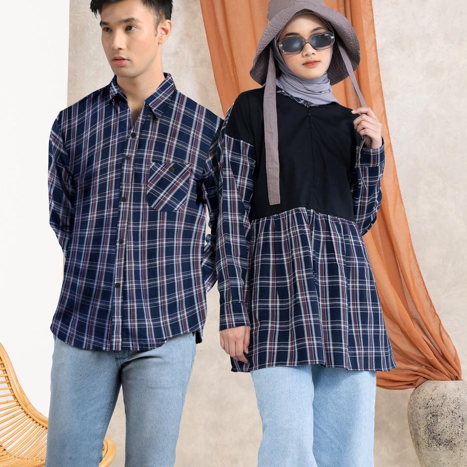 ۞ DGM Fashion Kemeja Flanel Couple kemeja couple baju couple pasangan couple flanel ➥