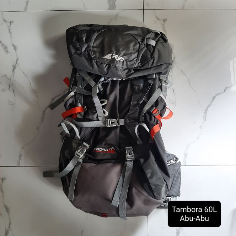 TAS GUNUNG TAMBORA 60 L CARRIER AREI TAMBORA ORIGINAL INCLUDE RAINCOVER