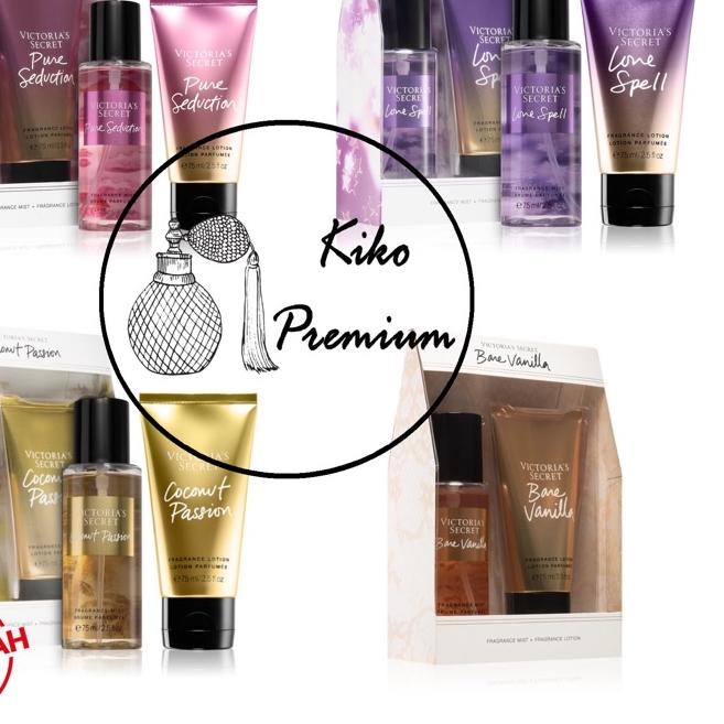 ✹ Victoria’s Secret Mist and Lotion 75ML Gift Set Pure Seduction Love Spell Coconut Passion Bare Van