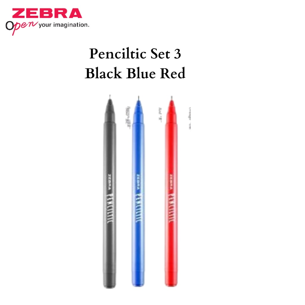 

ZEBRA Penciltic 3 Colours In 1 SET (Black , Blue , Reed )