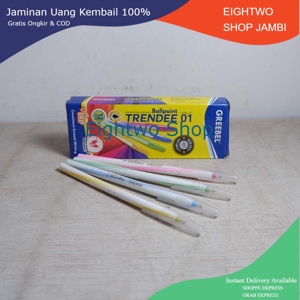 

-EIGHTWOSHOP- Pulpen Trendee 01 Warna Murah Greebel