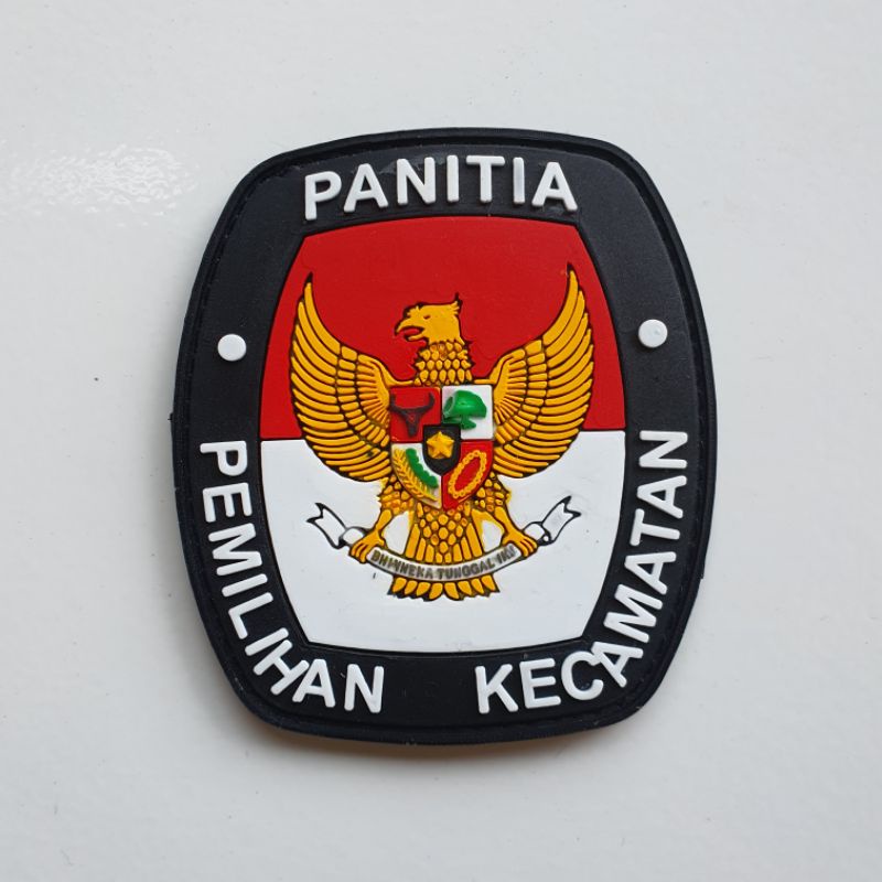 patch rubber logo panitia pemilihan kecamatan / ppk / pemilihan umum / pemilu / tempelan emblem karet velcro