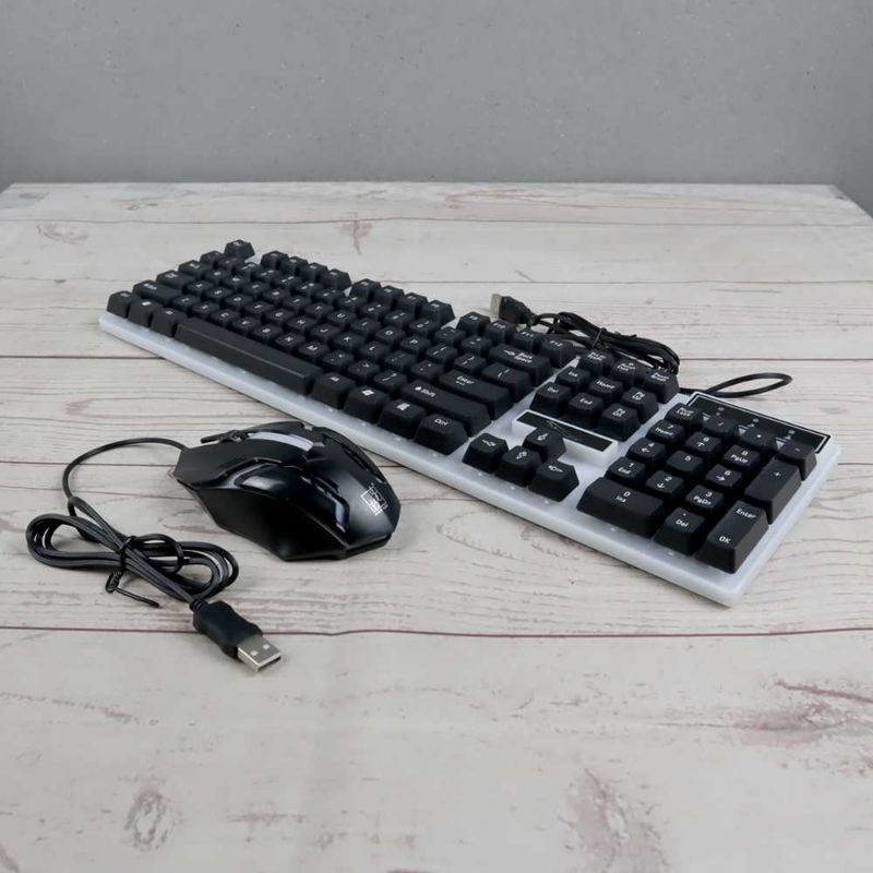 ZHUIGUANGBAO Combo Gaming Keyboard RGB Mechanical Feel with Mouse - G21B