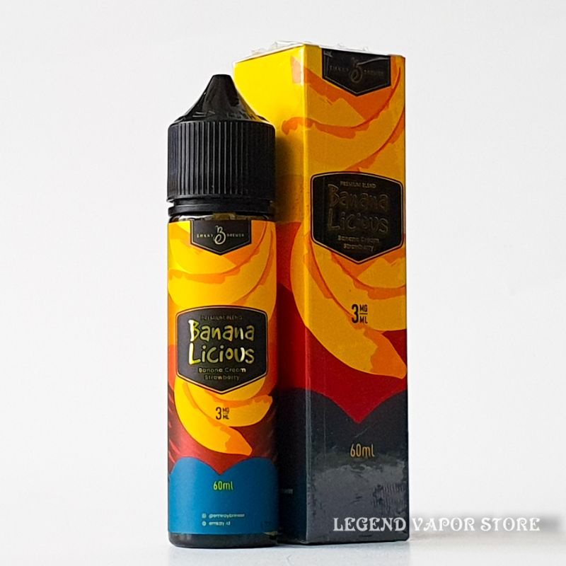 FREEBASE 2023 - LIQUID BANANA LICIOUS Banana Strawberry Cream 60ML AUTHENTIC