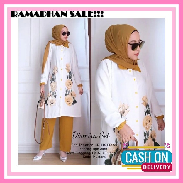 Dizzah Gamisku ( Terbaru ) Milly Daily Set Setelan Crinkle Model Terbaru Model Kekinian Terendy Terb