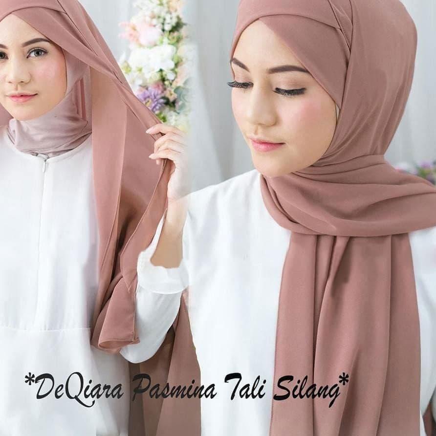 ✓ Jilbab Pashmina Tali Silang Ceruty Babydoll / Pashmina Plisket Shawl / Bergo