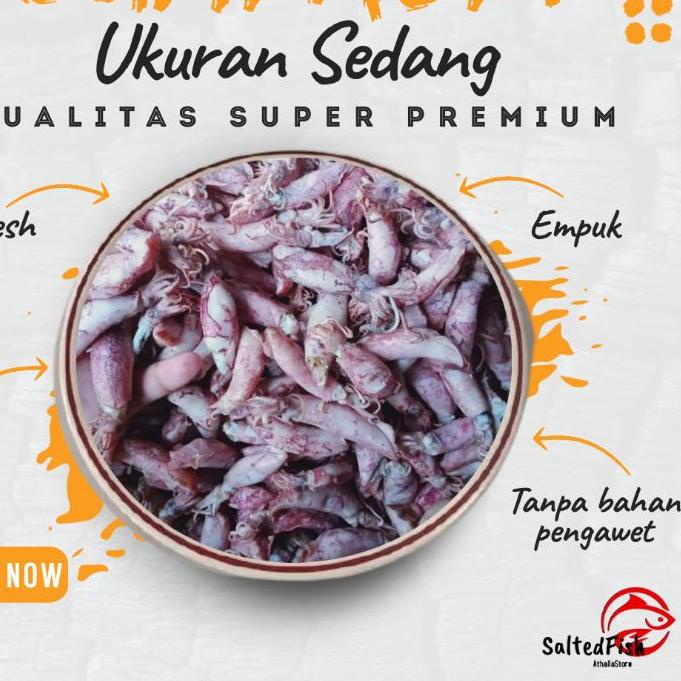 

❉ Cumi Asin Semi Kering Telur 1kg Kualitas Super Premium ♣