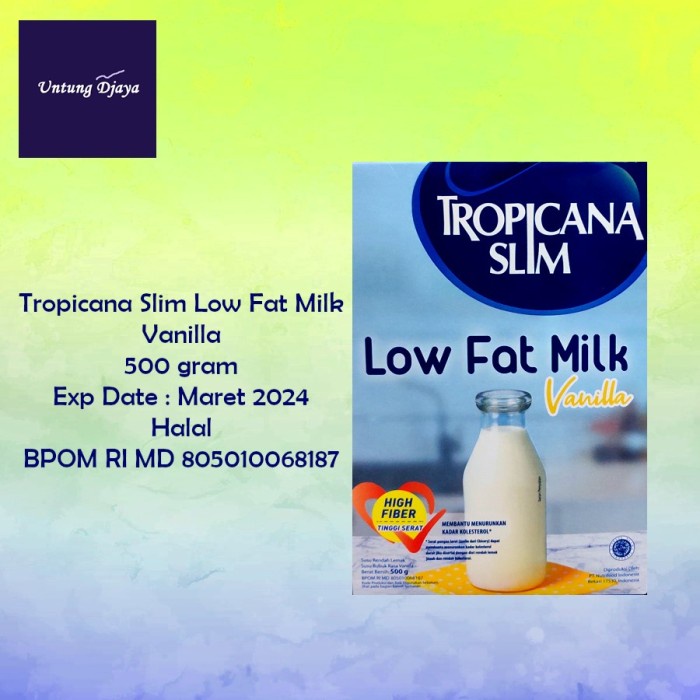 

[ COD ] Susu Tropicana Slim Low Fat Milk 500gr / Tropicana Slim Low Fat Milk