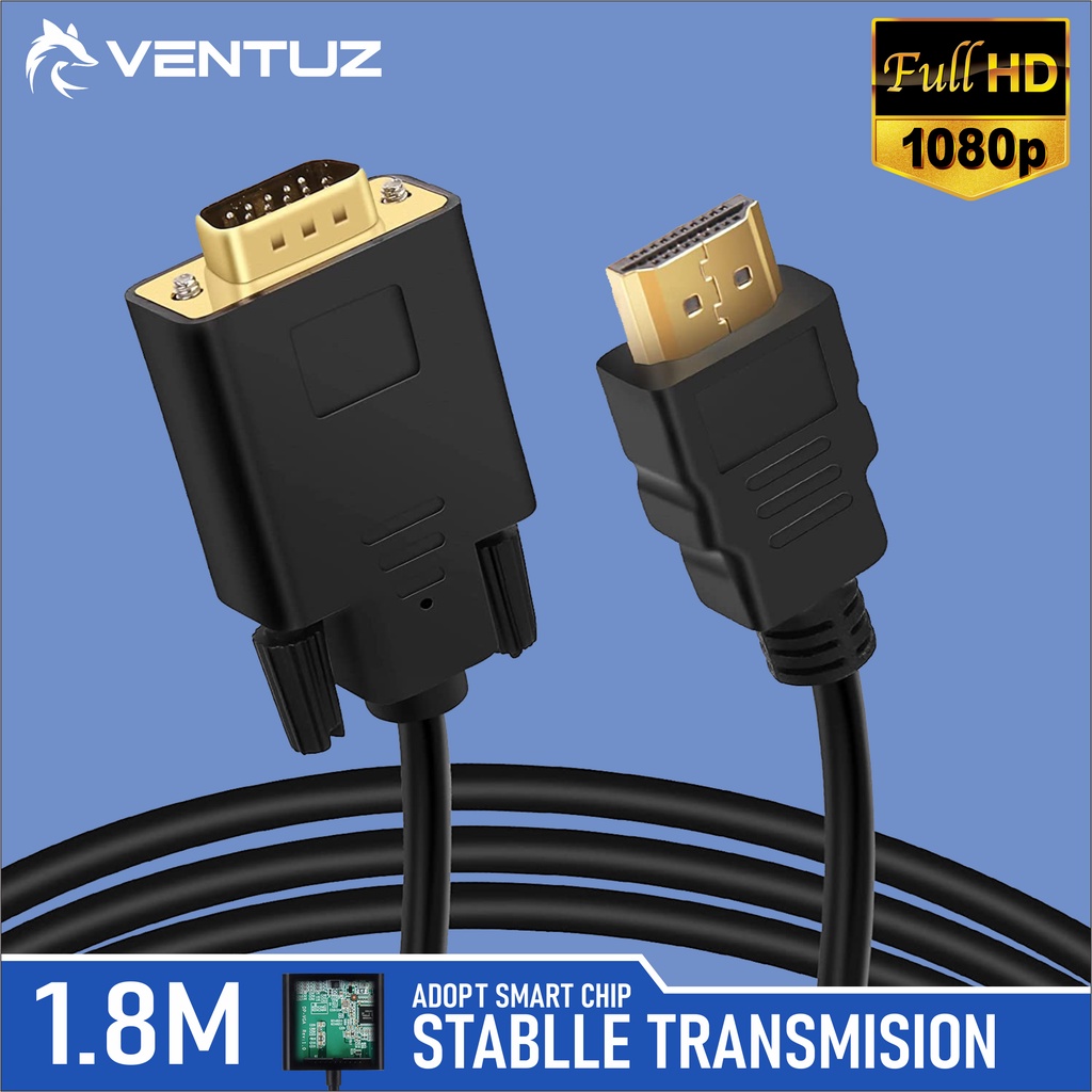 Kabel VENTUZ HDMI TO VGA - 1.8m