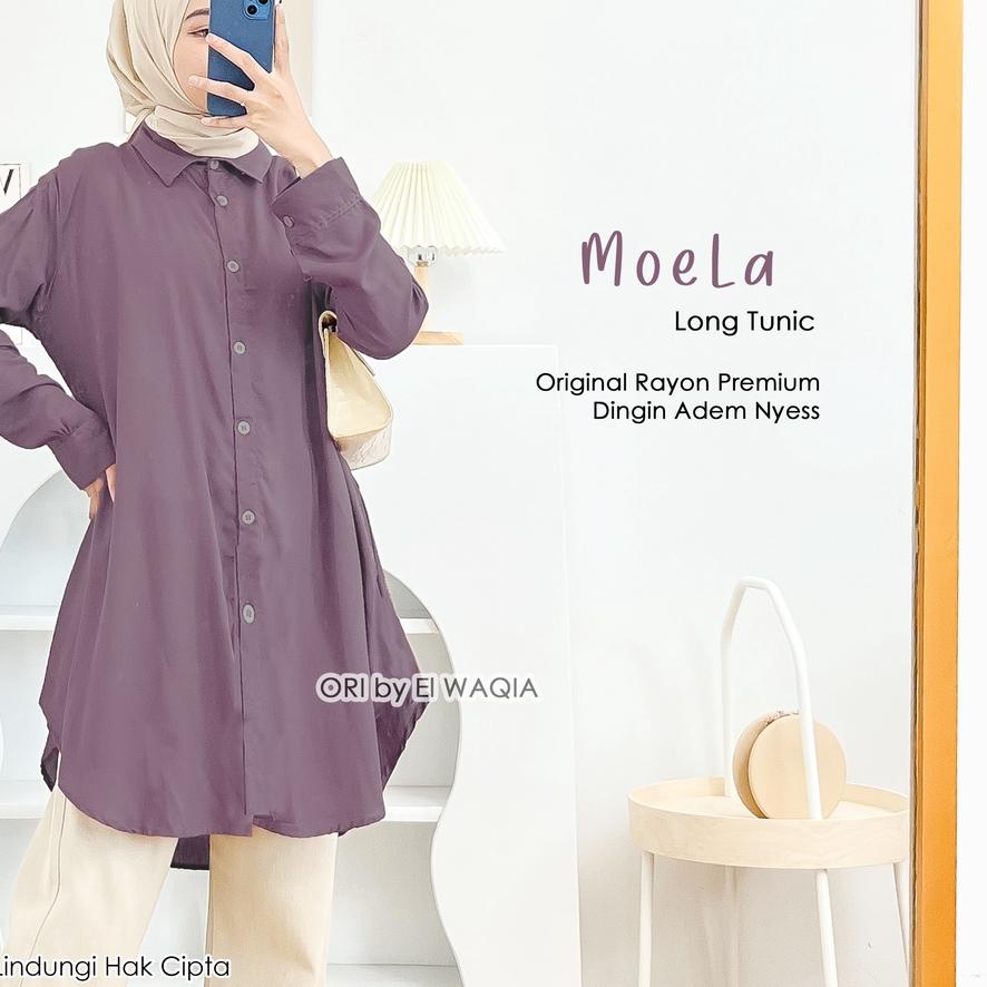 Moela Tunik Polos Rayon XL XXL LD 110 120  ✓