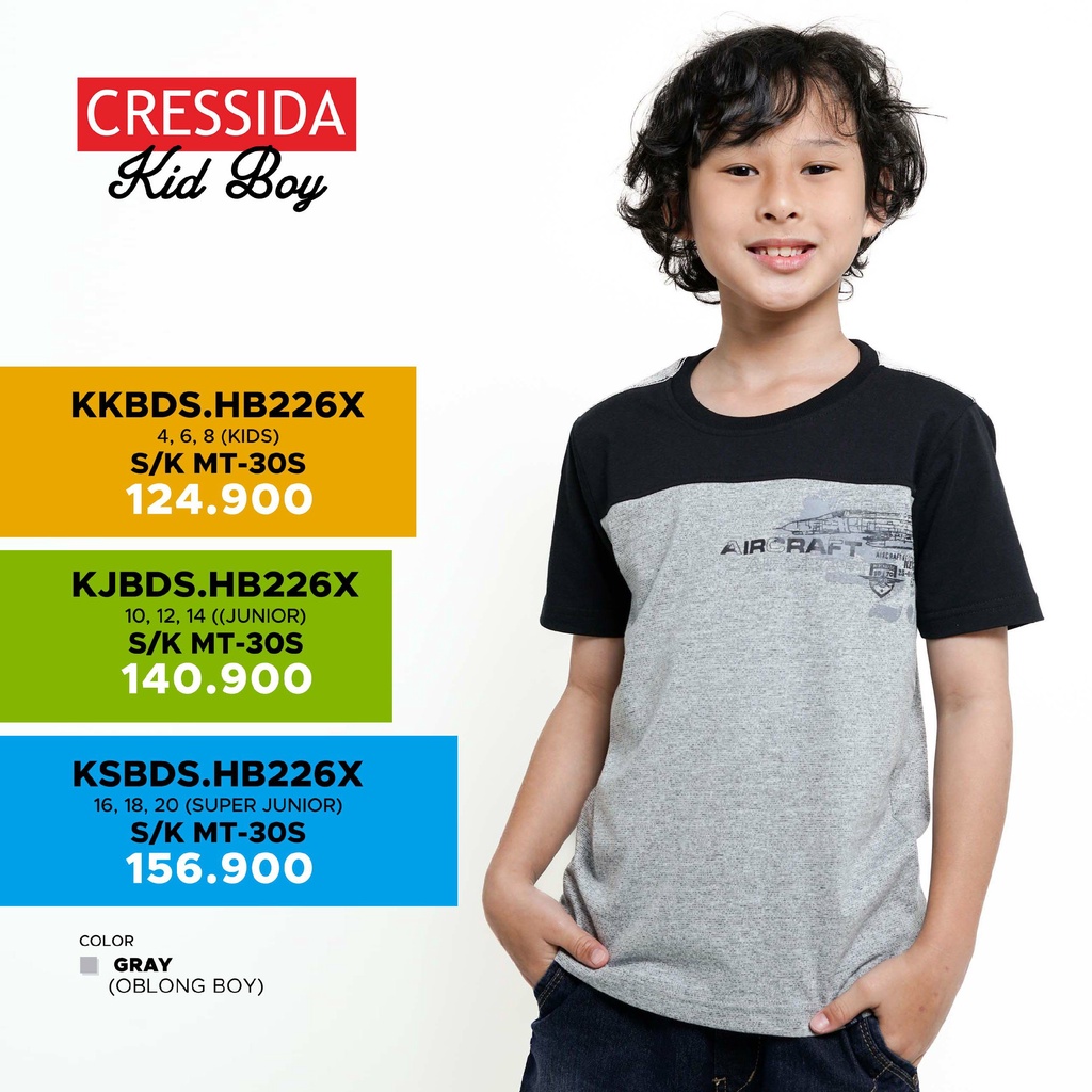 Cressida Kids Boy Baju Kaos Anak Cowok Abu - Kkbds.hb226x Kjbds.hb226x Ksbds.hb226x OFAFASHIONSTORE