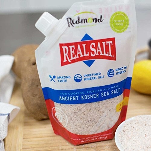 

Redmond Real Salt Ancient Kosher Sea Salt Garam Laut Kasar Murni USA