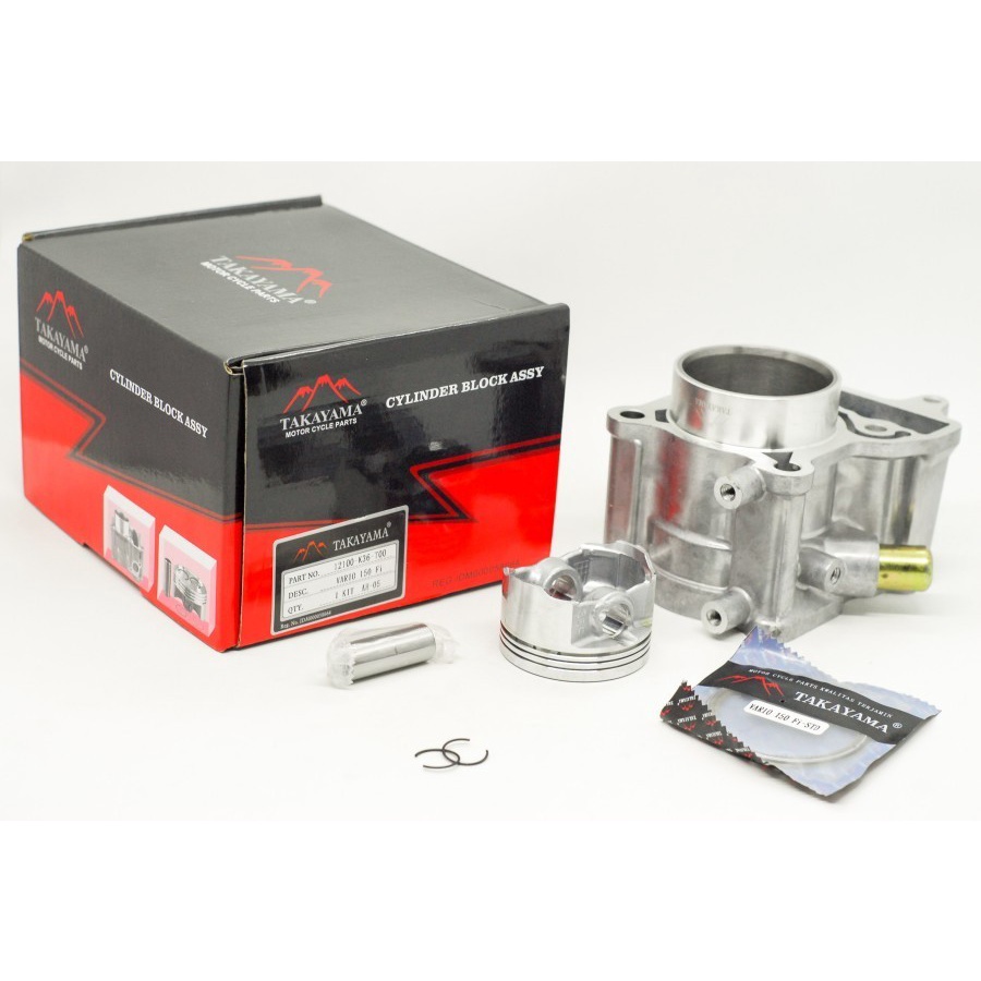 CYLINDER BLOCK + piston + ring VARIO 150 (FI) Takayama [12100-K36-T00]