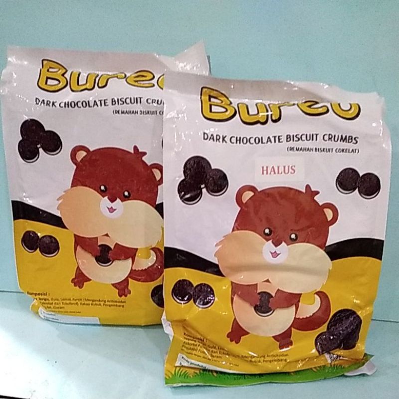BUREO (DARK CHOCOLATE) BISCUIT CRUMBS KASAR / HALUS 1 KG