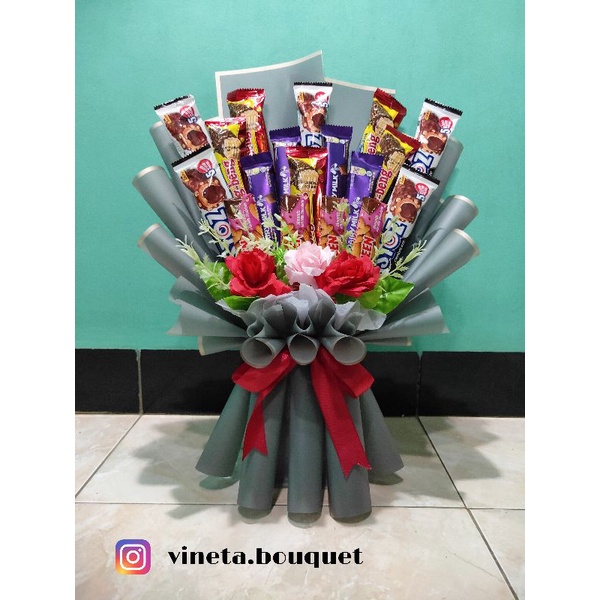 bucket coklat silverqueen dairymilk beng beng mix campur buket bouquet murah