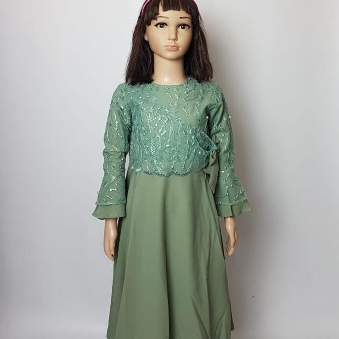 gamis tile anak pesta couple ibu anak