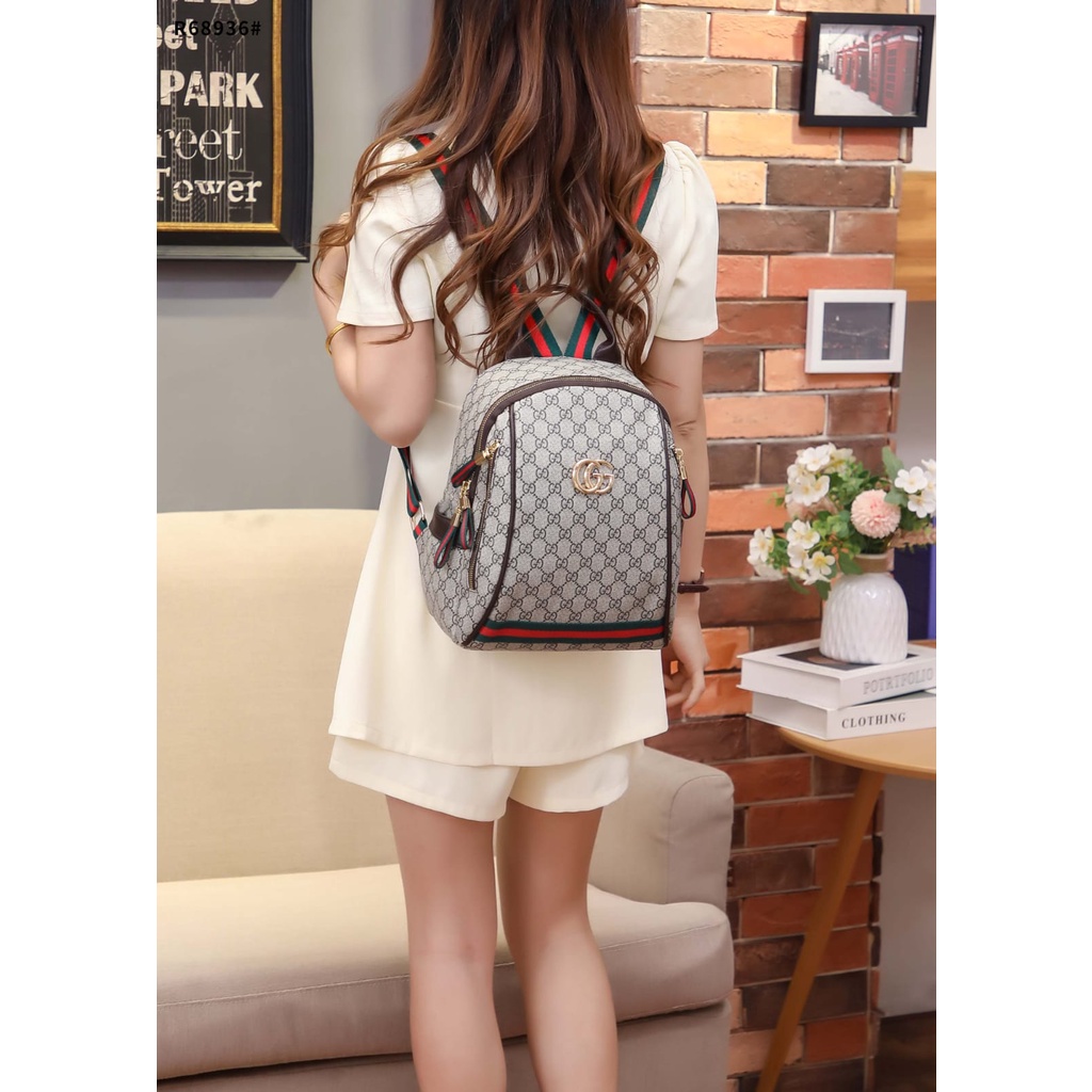 G GG Multy Fungsi Backpack Gold Hardware R68936