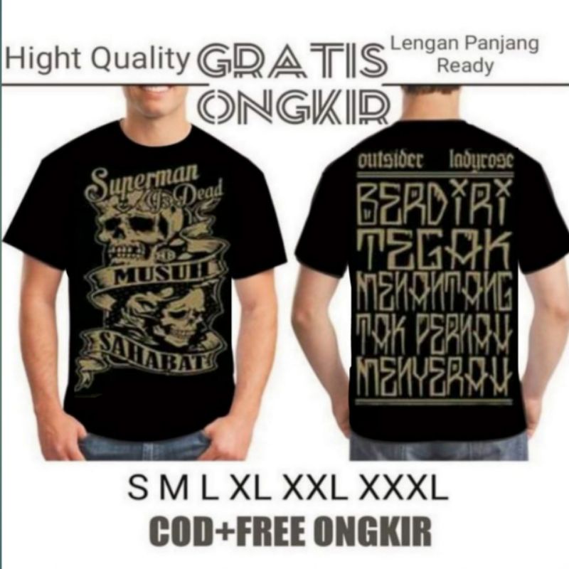 SUPERMAN IS DEAD kaos SID kaos SUPERMAN IS DEAD kaos OUTSIDERS kaos LADYROSE