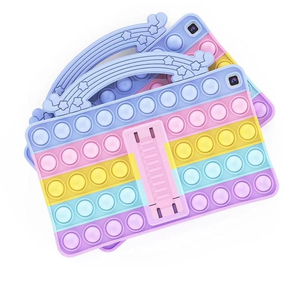 Best Quality [Buy 2 Free Gold] SILIKON CASE POP IT HANDLE SAMSUNG TAB A 8 2019/T295  TAB S6 LITE TAB