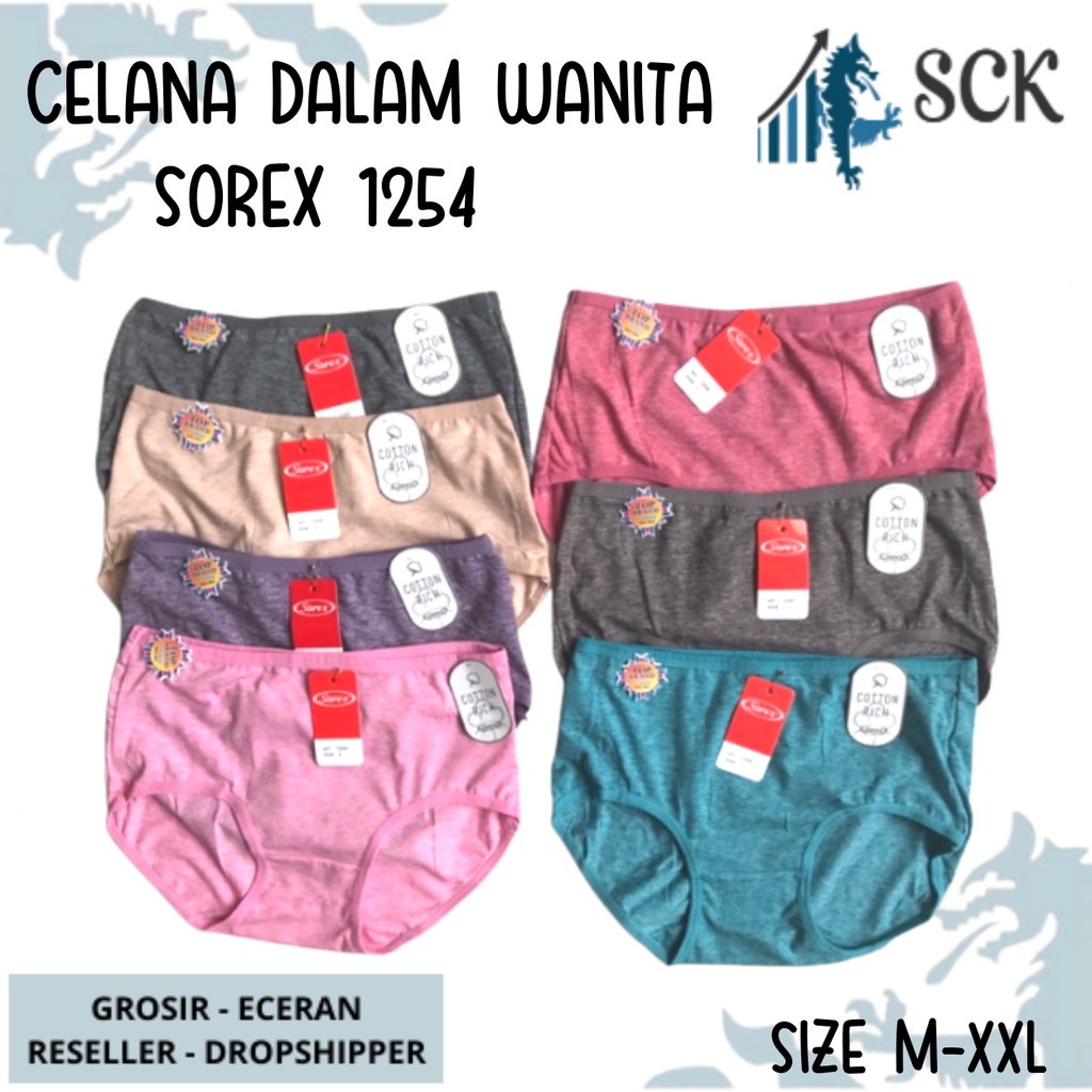 CD Wanita SOREX 1254 soft / Celana Dalam Perempuan SOREX Cotton Rich / Pakaian Dalam Grosir - sckmenwear GROSIR