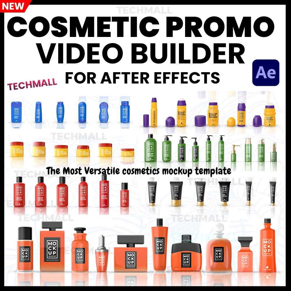 

NS 100+ Cosmetics Mockup Promo Builder for After Effects