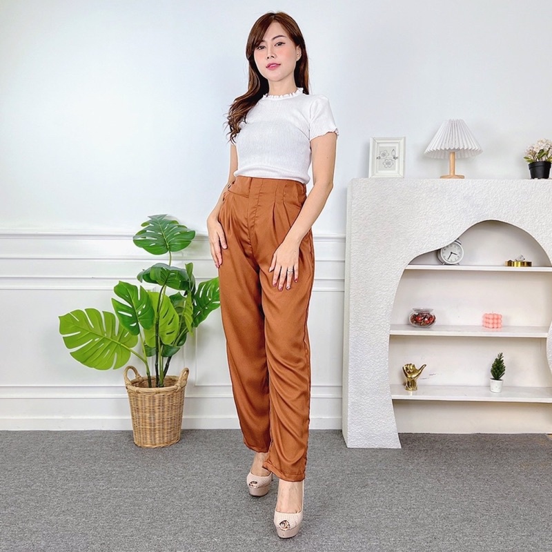BEFAST - ZEC OOTD PANT ZURA / Zera Pant TORINO / Celana Kerja Wanita / Pakaian Wanita Casual / Fashion kekinian Remaja ABG / Outfit Wanita Modis / Celana Panjang Polos Formal / Terlaris / Celana Termurah