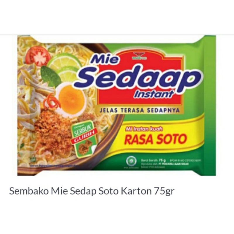 

MI SEDAP SOTO KUAH,MI SEDAP 1 DUS ISI 40