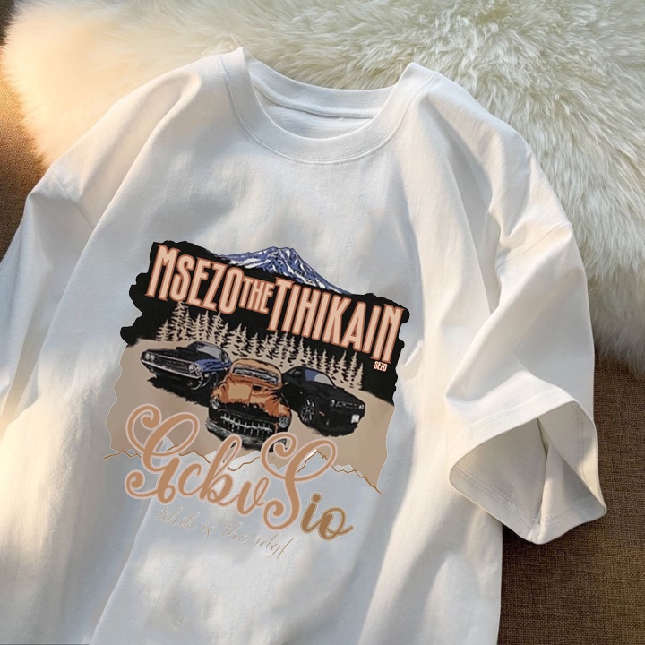 RDGF official shop 2023 versi Korea baru  kemeja leher bulat pakaian sederhana Kaos pria kaos hitam oversize PRIA &amp; WANITA (UNISEX)