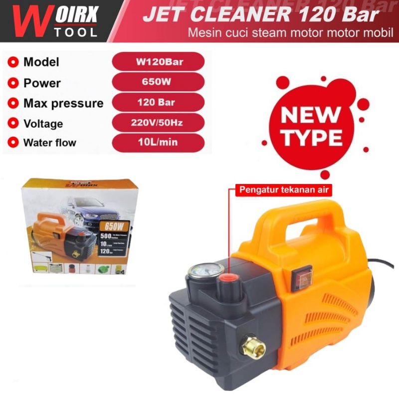 JET CLEANER 120 BAR WOIRX TOOL MESIN STEAM LISTRIK JET CLEANER WOIRX TOOL