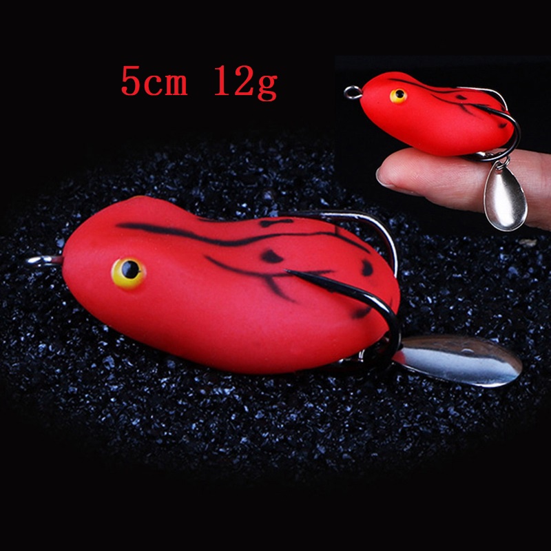 1pcs Soft Frog Fishing Lure Kait Ganda 5cm 12g Topwater Bass Frog Umpan Mengambang Buatan Fishing Tackle