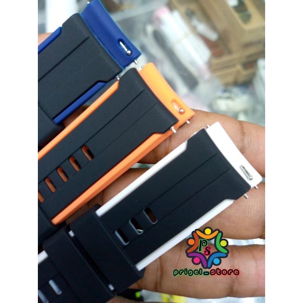 Strap Tali Jam Tangan karet Silikon Soft Slim 20mm 22mm Zv Quick Release