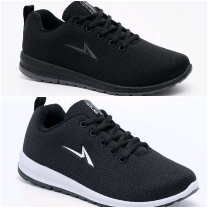 Ando sepatu anak sekolah sepatu hitam putih hitam polos sepatu pria wanita murah size 37-43